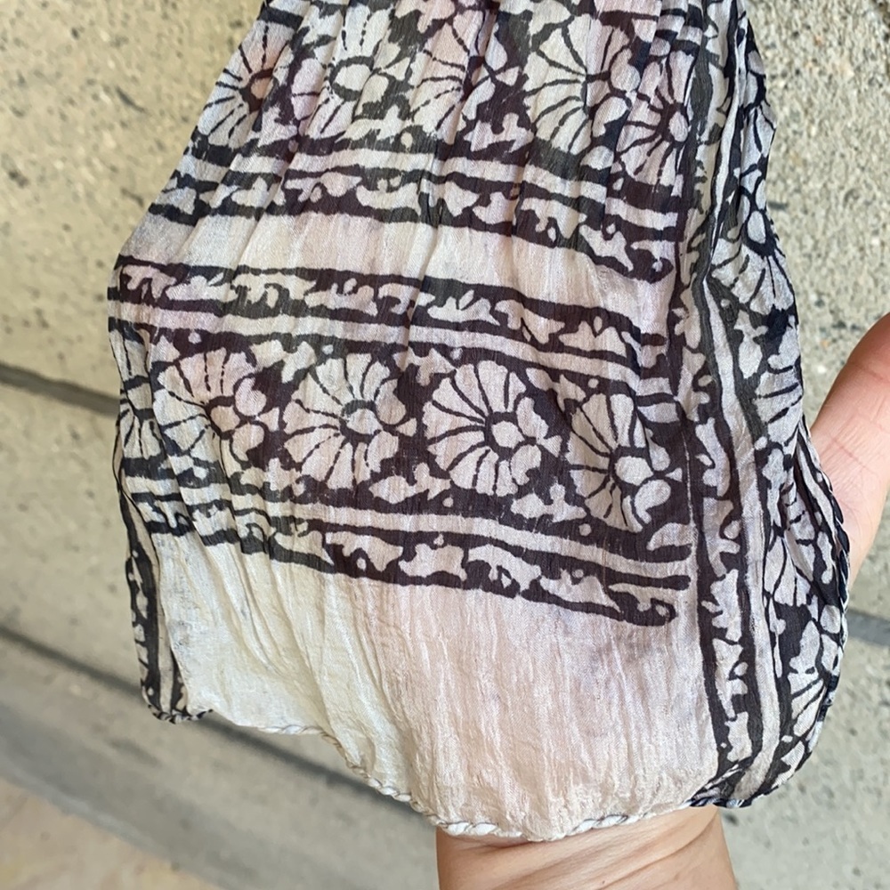 Printed silk scarf